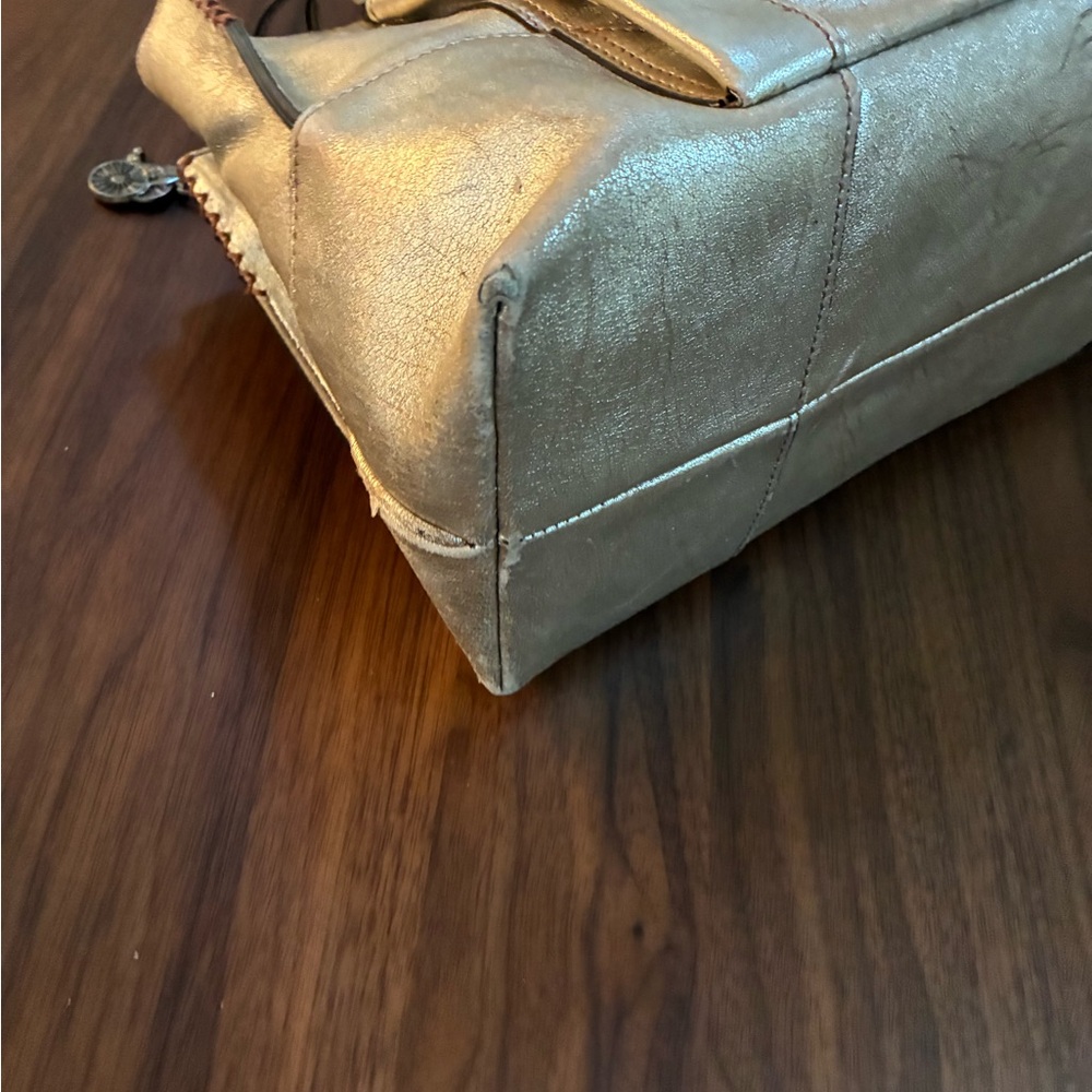 Celine Metallic Gold Leather Tote - Picture 11 of 15